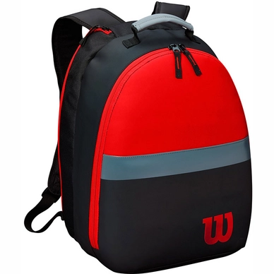 Sac à Dos Wilson Tennis Junior - Pour 2 Raquettes - Polyester Rouge - Bretelles Rembourrées